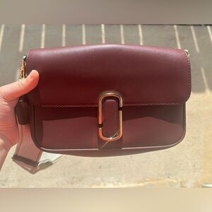 Marc Jacobs Brown and Gold Crossbody Bag with Chic Chain Accents